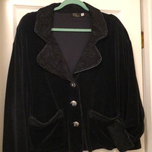 Black velvet jacket